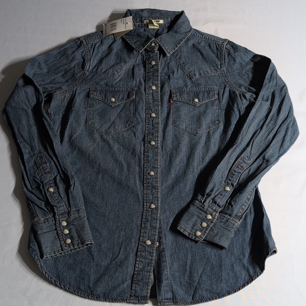 Levi's Western Cotton Denim Shirt Size Small